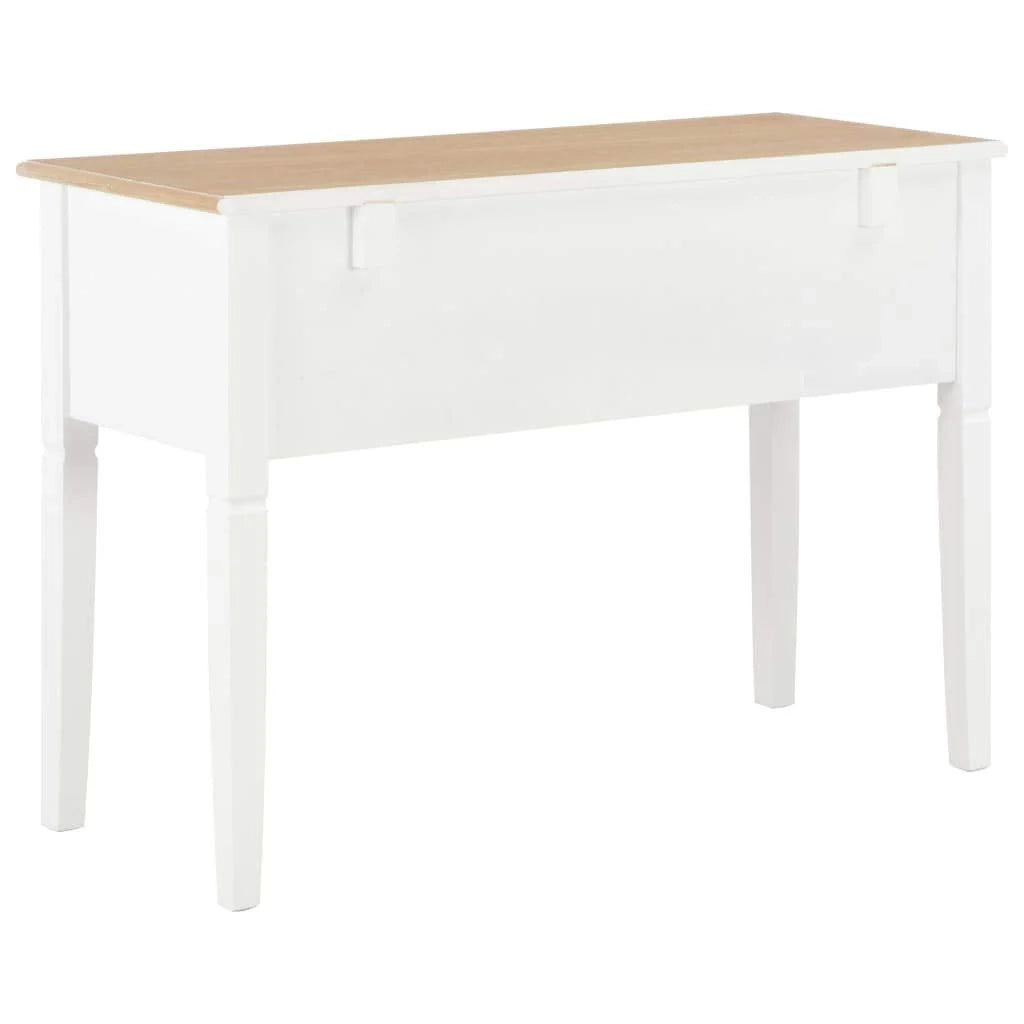 Scrivania per computer/tavolo da lavoro/mobile in legno bianco 109,5 cm 0502114