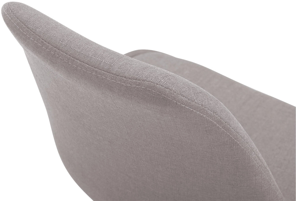 Sedia da pranzo MAVERICK in tessuto grigio,cromo