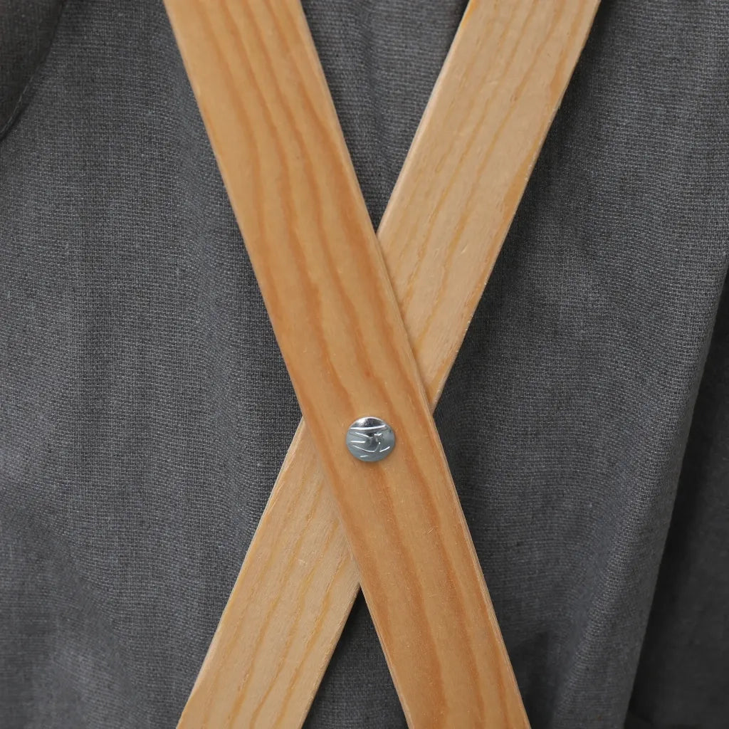 Cesto della Biancheria Pieghevole Grigio Legno e Tessuto CFW3272206