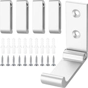 Haken perpendicolari retrattili 5 pezzi - Asse da asciugamano e stendino per cucina e bagno - Argento