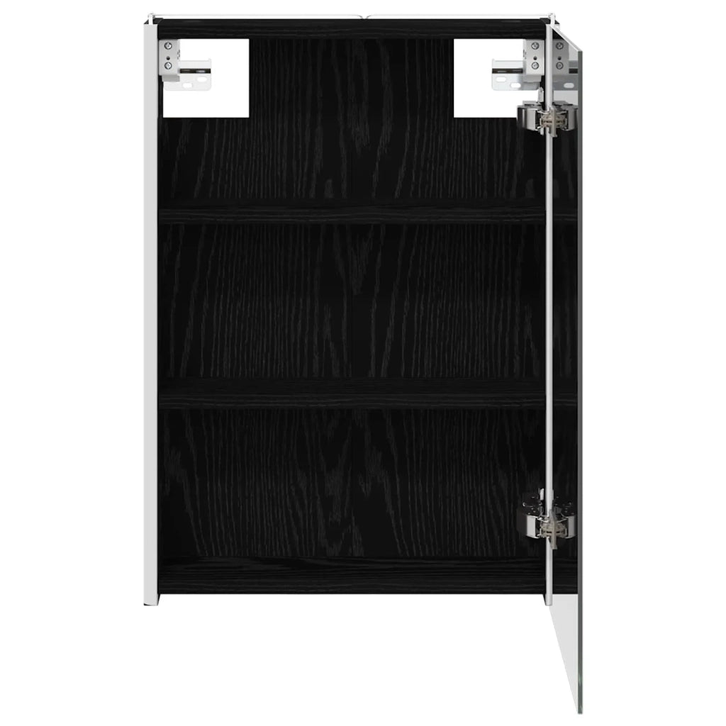 Mobiletto per specchio da bagno Rovere Nero 43 x 11,5 x 60,5 cm 889224