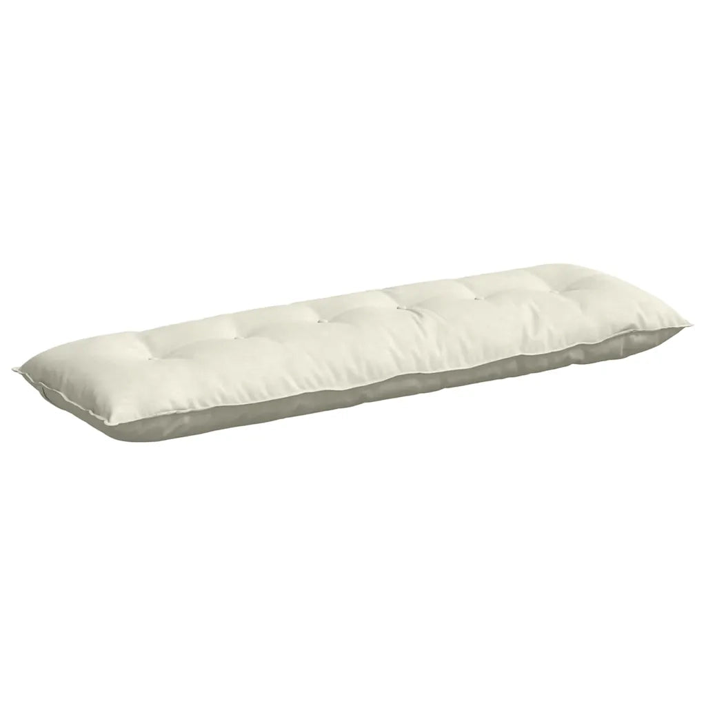 Cuscino per Schiena Crema 160 x 50 cm Tessuto in Cords 42014899