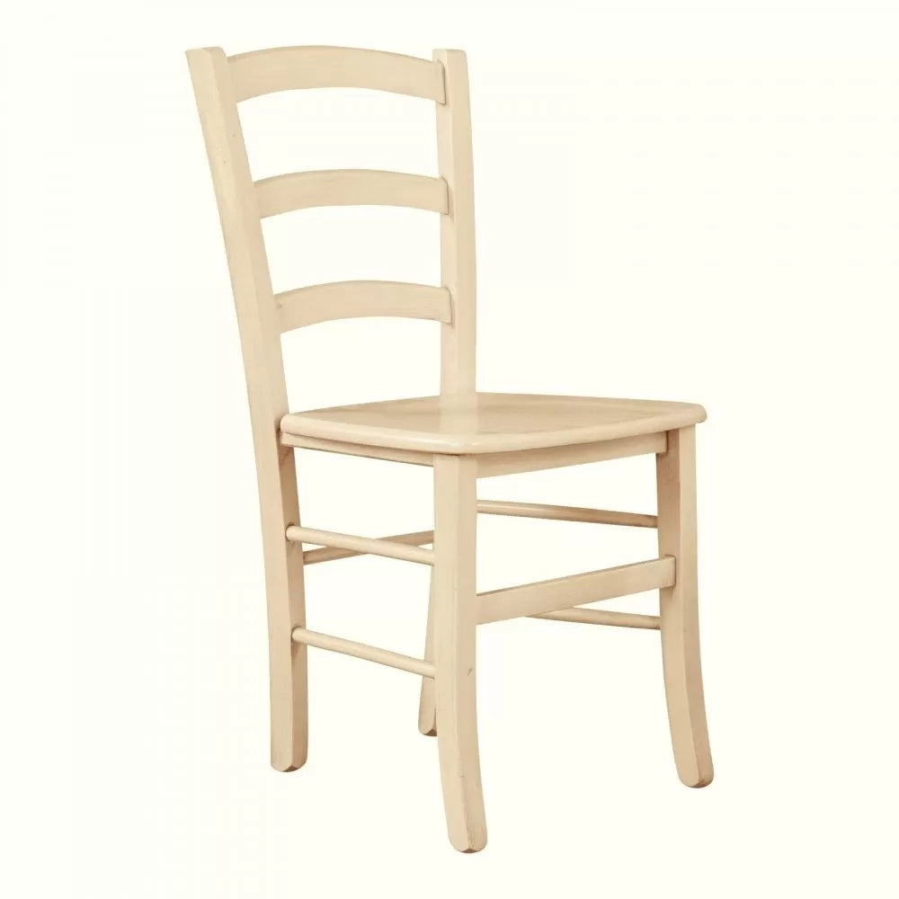 Set 2 sedie shabby legno laccato avorio anticato seduta legno 43x46x89 - Mobili 2G