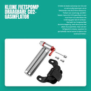 Pompa CO2 Mini Portatile - Leggera - Resistente al Gelido - Montaggio con Supporto - Costruita in Lega di Alluminio - Peso Leggero