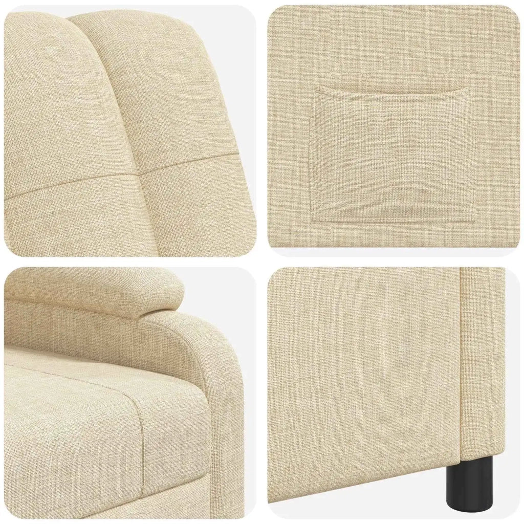 Divano Sedia-Poltrona reclinabile Crema Tessuto 416962