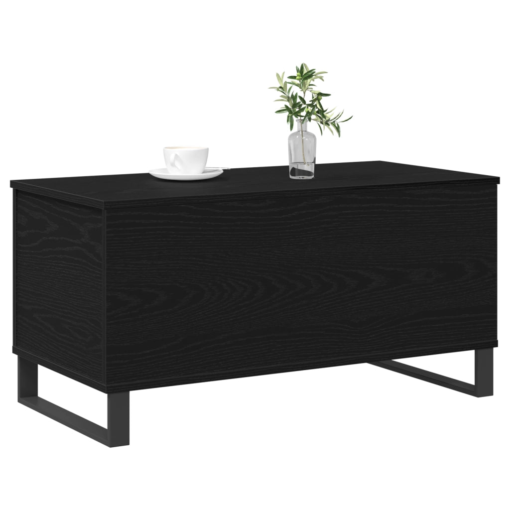 Tavolino da CaffÃ¨ Rovere Nero 90x44.5x45 cm Legno ingegnerizzato