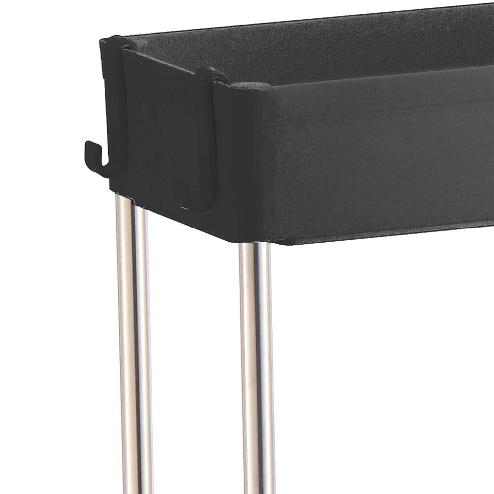 Carrellino Cucina Bagno Slim Salvaspazio 40x13.5 H 85cm Carrello Porta Tutto Nero