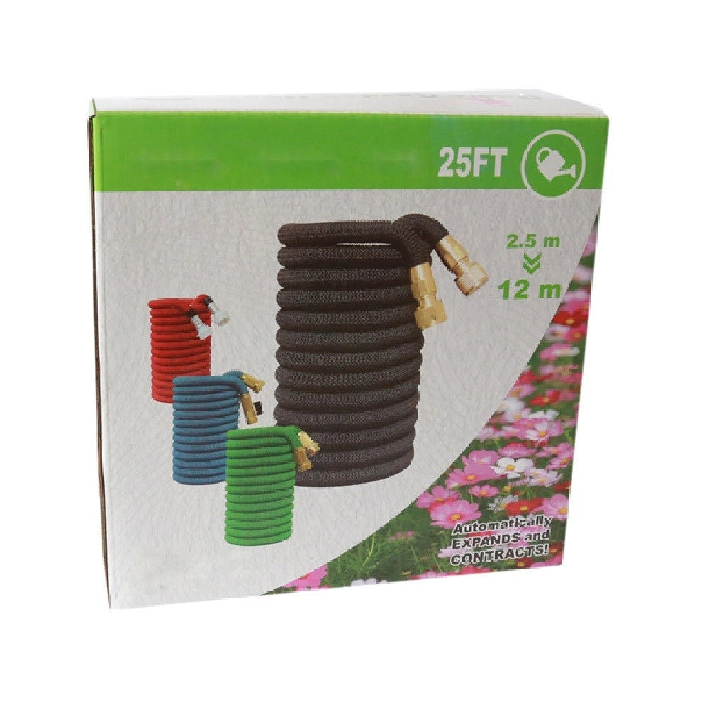Trade Shop - Tubo Estensibile Flessibile Irrigazione Giardino Multigetto Pistola 12 Metri -