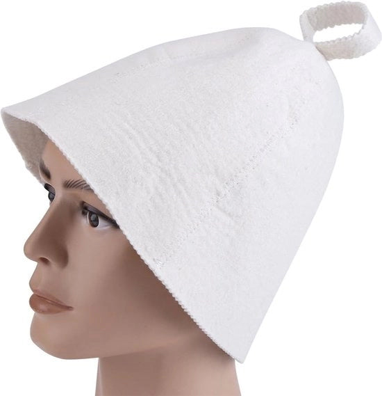 Accessori per Sauna - Cappello per Sauna - Cappuccio per Sauna - Cappello di Lana di Vetro per Sauna - Protezione per la Testa Portatile