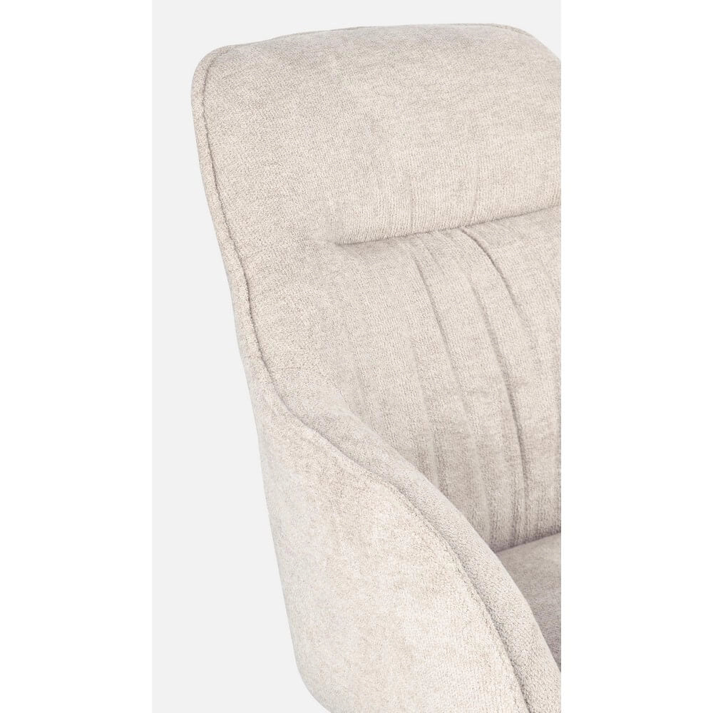 Set di 2 Poltrone Imbottite in Tessuto con Braccioli e Gambe in Acciaio - EFFORTLESS