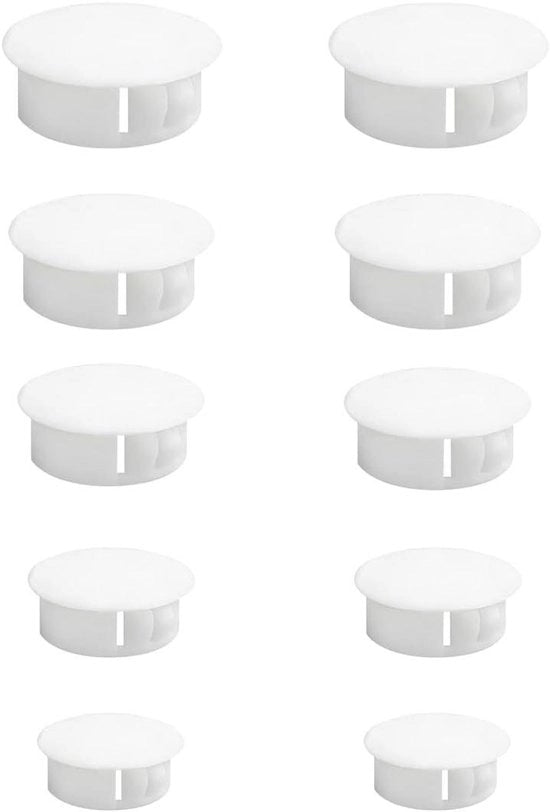 Set di coperture di plastica per fori di viti - 10 pezzi - 20/25/30/35/40 mm - Coperture decorative per fori di viti - Per ante, armadi, mobili