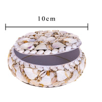 Set 3 Scatole Rotonda Decori Conchiglie 10 cm