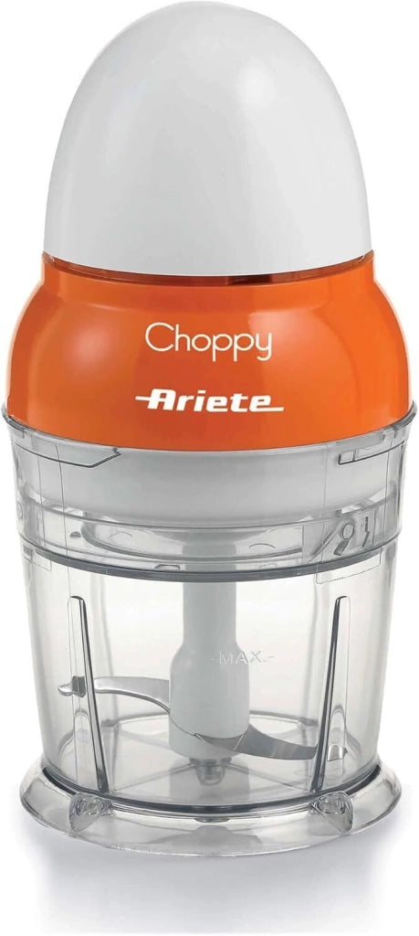 Ariete 1836 Choppy - Tritatutto con lame in Acciaio Inox - si avvia premendo il coperchio - 250 ml - 160 Watt - Arancione