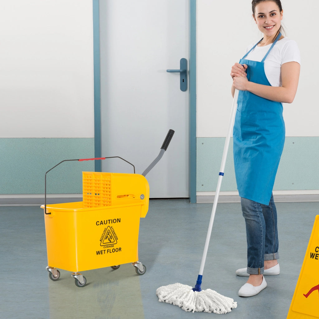 SECCHIO PORTAMOCIO 20 L CON STRIZZATORE, 60x27x70,5 cm, Giallo