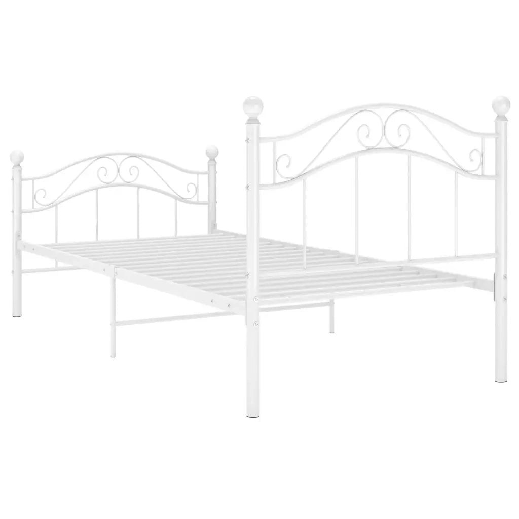 Giroletto-Struttura Letto Bianco in Metallo 100x200 cm 781396