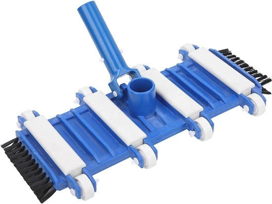 Pulitore di Piscina Professionale con Pennello laterale e Ruote per una Pulizia Effettiva