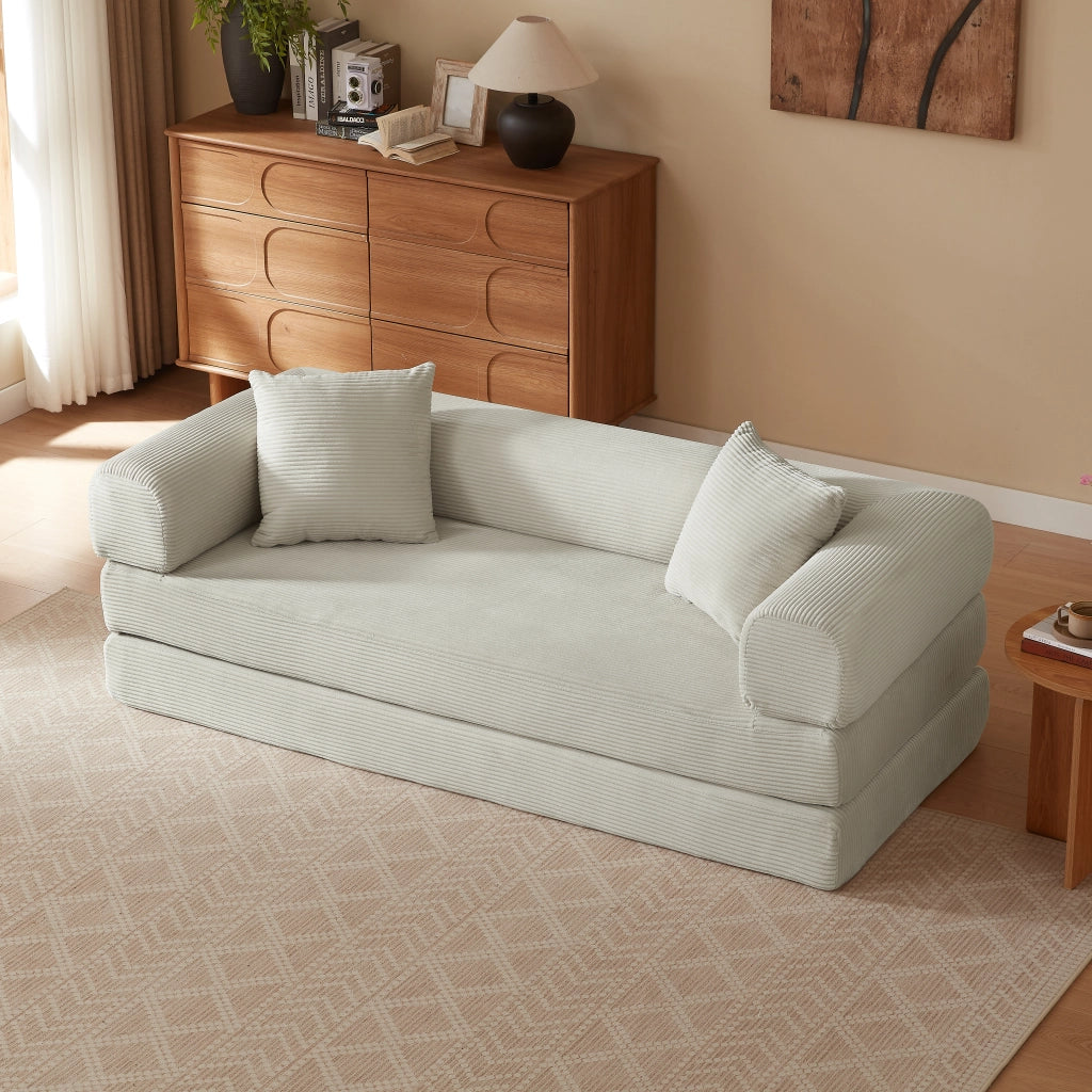 DIVANO LETTO Modulare 41x41x99 cm Beige in schiuma