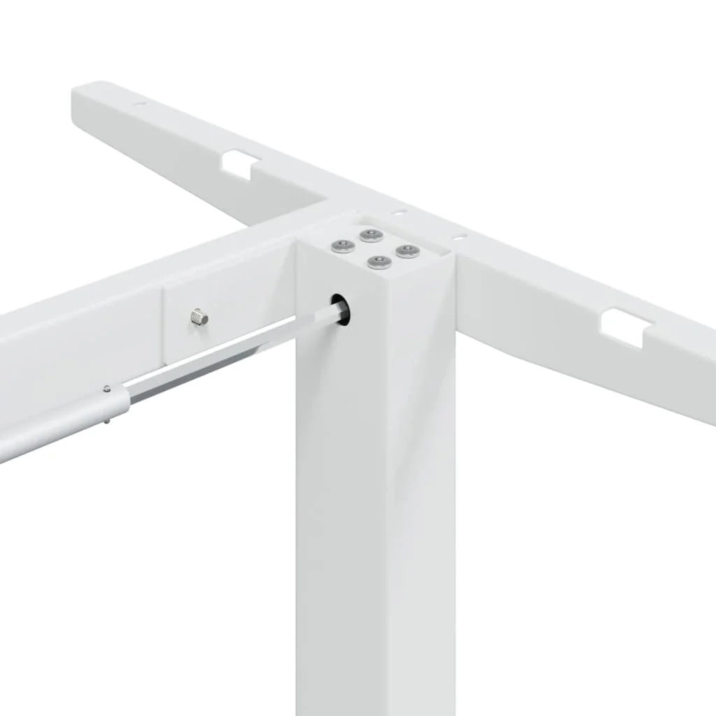 Struttura per ufficio scrivania postazione di lavoro mobile per computer scrivania per studio in piedi (94-135) x 60 x (70-114) cm acciaio bianco 02_0023974