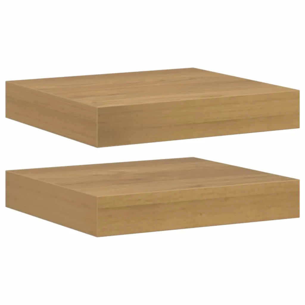 2 pz Scaffale da parete | Ripiano a parete | Mensola a parete Marrone 23 x 23,5 x 4 cm