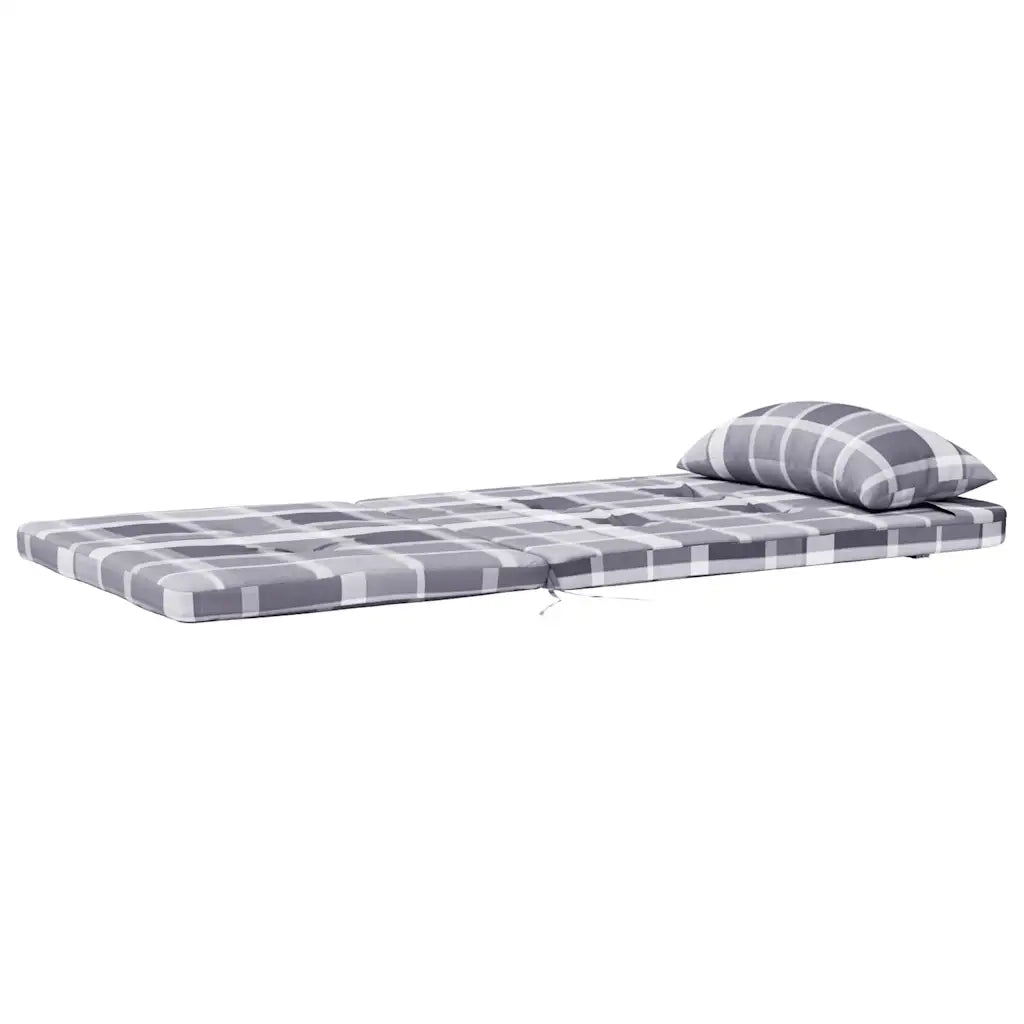 Cuscini Sedia Adirondack 2 pz a Quadri Grigio in Tessuto Oxford 361844