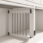 Scaffale in legno e metallo con porta ribaltabile e divisorio removibile, 3 cassetti, bianco e nero 164 × 60 × 81 cm