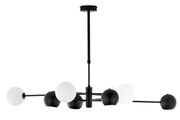 Lampada a sospensione MOKA nera 8 luci G9/GU10 Jupiter