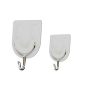 Trade Shop - Set 5pz Gancio Attaccapanni Adesivo Bianco Parete Legno Porte Fashion Hook 59671 -