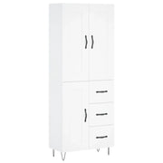 Buffet credenza cassettiera armadio mobile contenitore organizer cucina soggiorno salotto alto 69,5 x 34 x 180 cm legno ingegnerizzato bianco 02_0032727