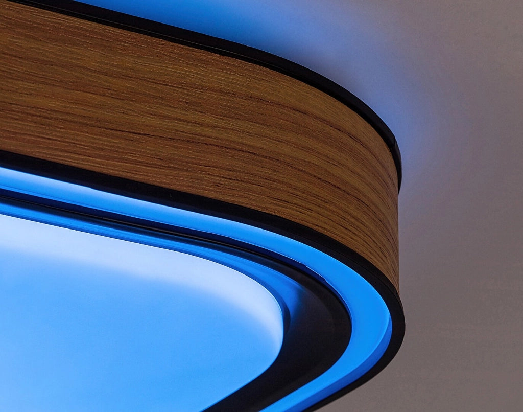 Plafoniera LED RGB Rabalux Arild 50cm 48W nera con telecomando