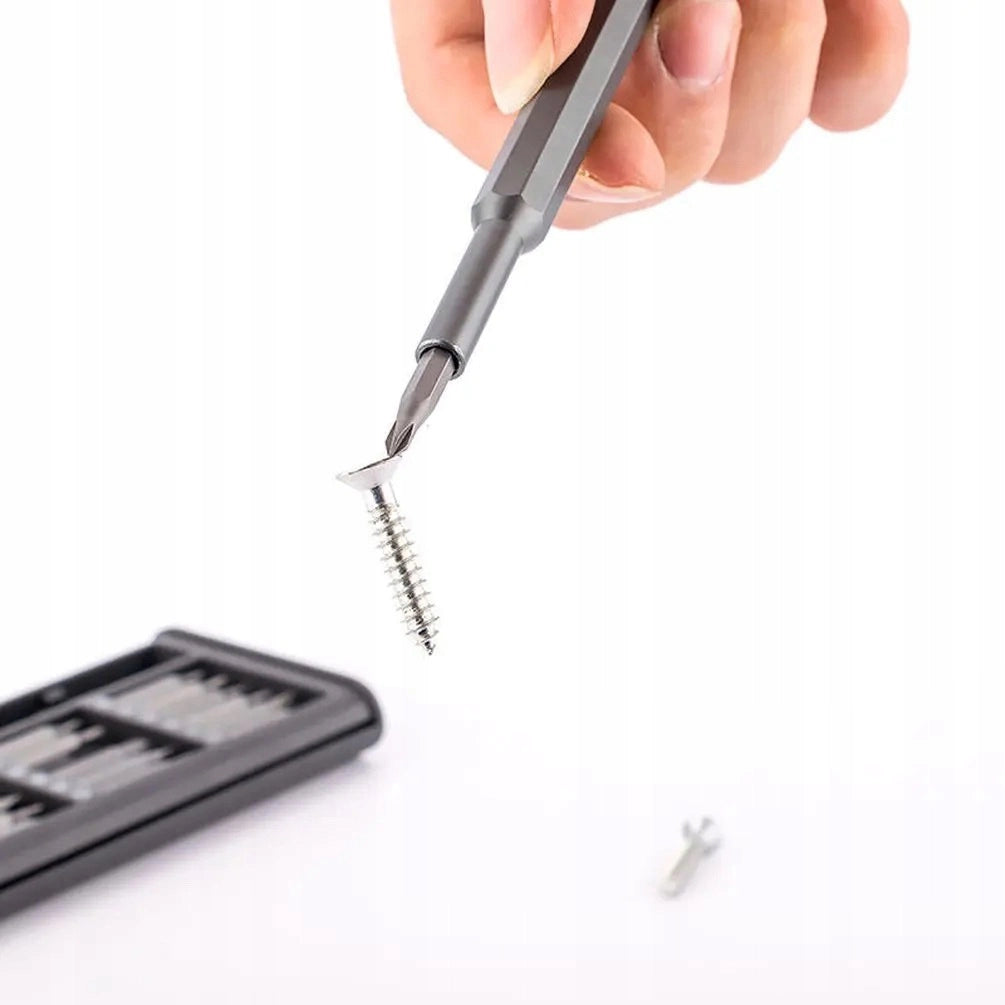 Set di Cacciaviti di Precisione 25 in 1 – Acciaio CR-V, Magnetico | 24 Punte, Manico Ergonomico