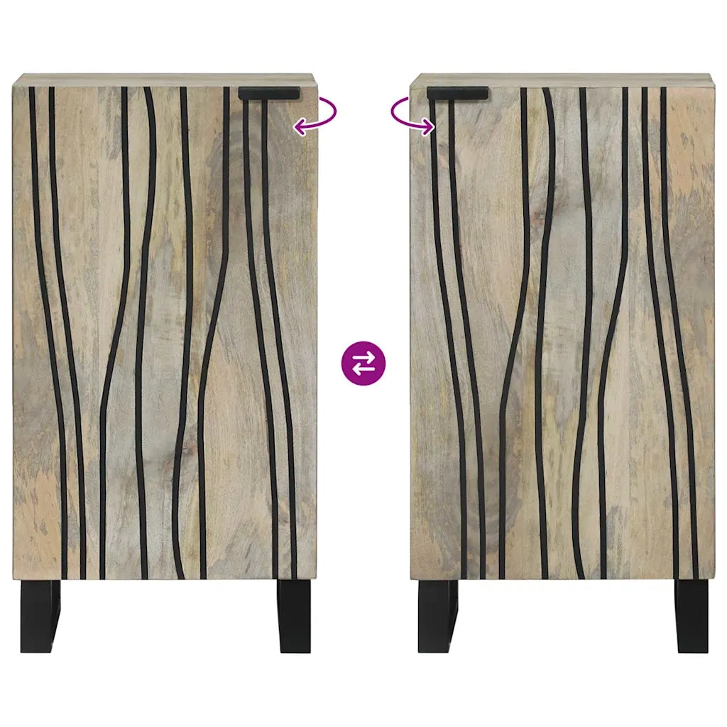 Credenza | Sideboard Bianco 40 x 33 x 75 cm legno massello di mango