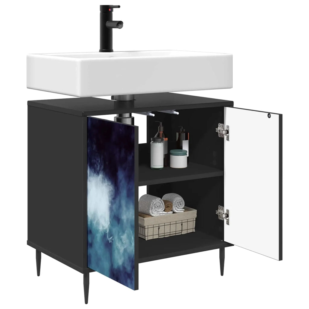 Mobile da Bagno RAALTE Rovere Nero 60 x 40 x 61 cm 8007412