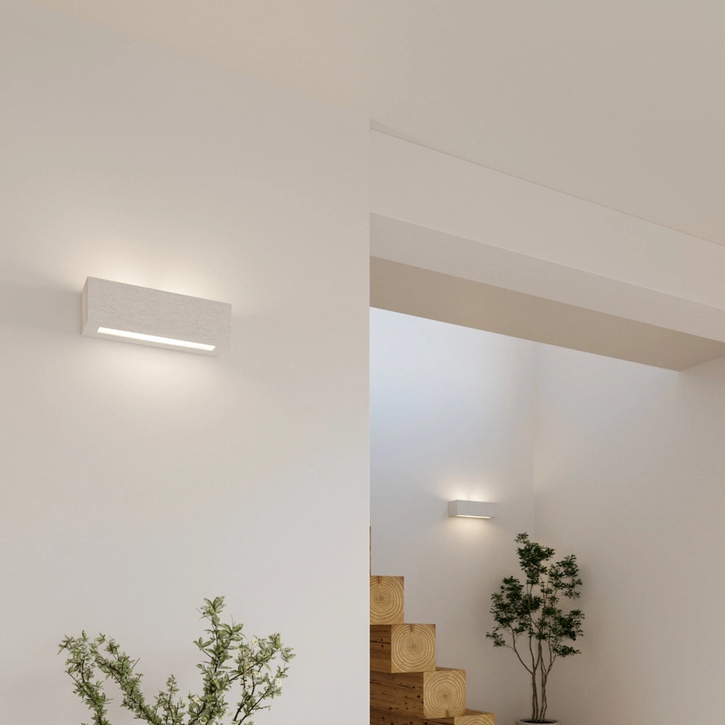 Applique ceramica bianca POLARO Pure Lume E27 dimmer