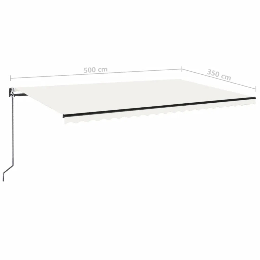 Tenda da Sole Retrattile Automatica 500x350 cm Crema 3069227