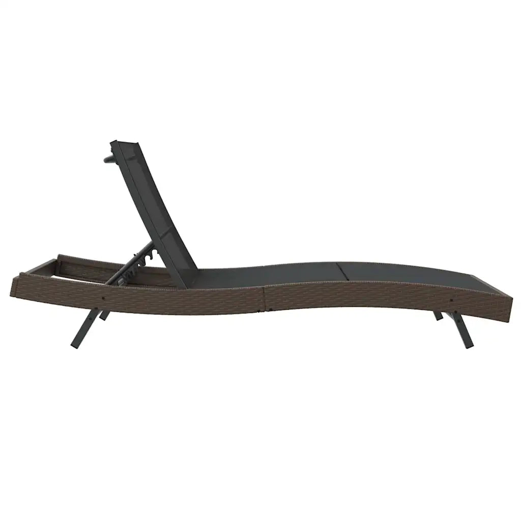 vidaXL Lettino 1-persona 70 x 197 x 82 cm Rattan sintetico, Metallo