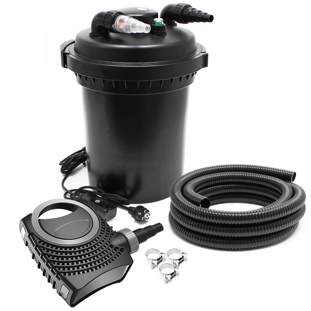 CPF-500 SET 30000l 11W UVC NEO10000 Pompe Tubo Set per Laghetti