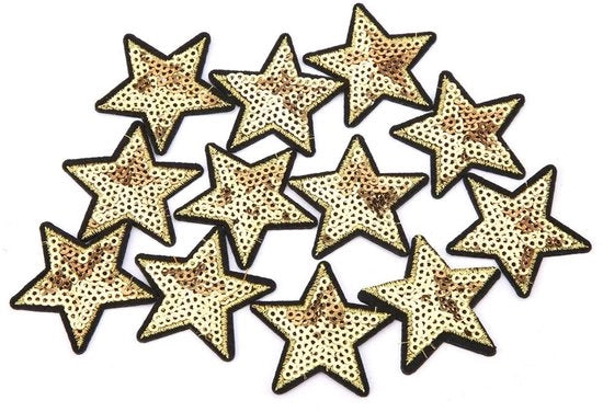 Patch per cucito a stella a 5 punte - Decorazione per abbigliamento - Applicazione da cucire - Materiale resistente - Facile da cucire - Patch da applicazione per cucito