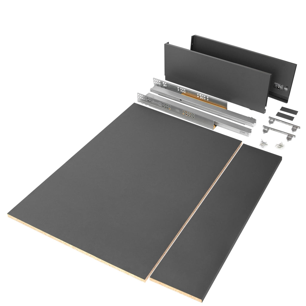 Kit Cassetto Vertex di H 178 mm con Pannelli Inclusi Larghezza 900 Grigio Antracite V Emuca