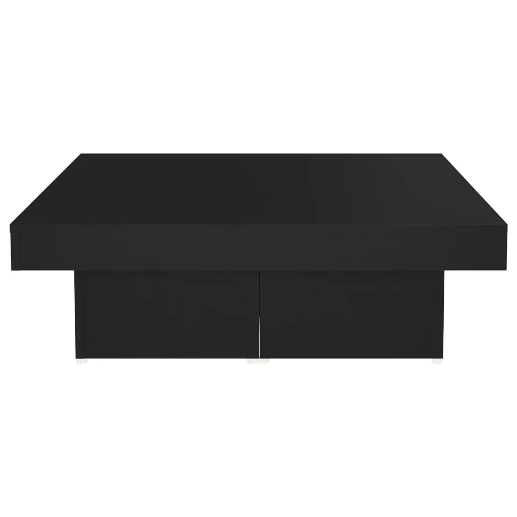 Tavolino da Salotto Nero 90x90x28 cm in Legno Multistrato 806913