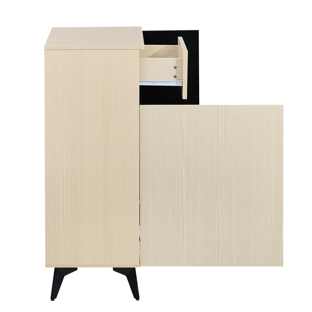 SCARPIERA con 2 ante e 1 cassetto 75x35x90 cm MDF colore legno
