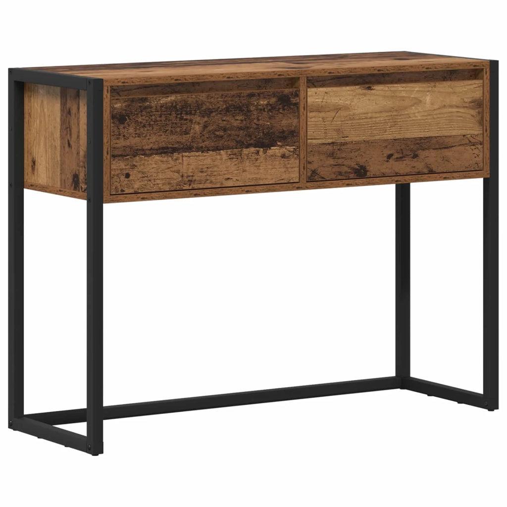 Tavolino | Tavolo laterale Legno vecchio 100 x 36 x 75 cm Legno multistrato