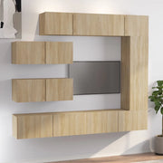 Set di Mobili Porta TV 7 pz-Set di 7 Credenza per TV Rovere Sonoma in Legno Multistrato 921812