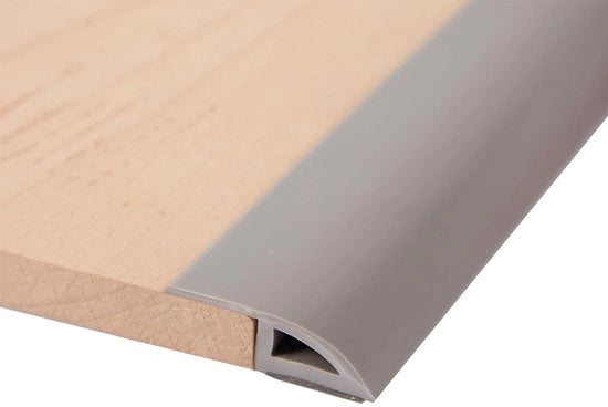 Profilo di transizione 1M in PVC autofissante, striscia di transizione, striscia di soglia, profilo di transizione autofissante, profilo di regolazione dell'altezza della soglia, altezza compresa tra 7-10 mm (grigio)