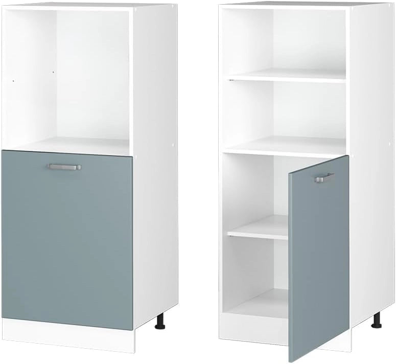 Mobile per forno da incasso R-Line, Grigio-blu, 60 cm, per la libera combinazione all'interno di sistemi cucina modulari