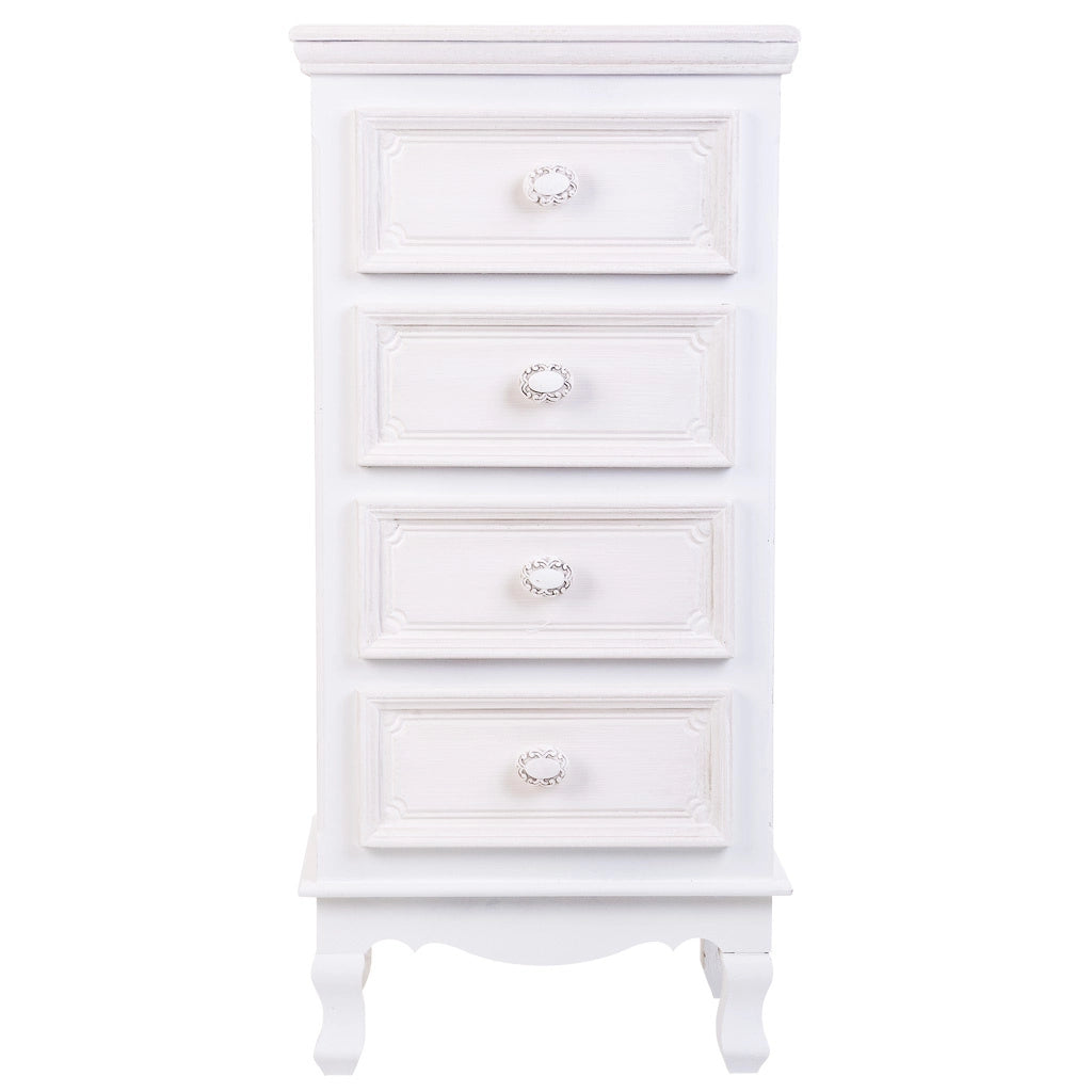 Cassettiera in legno bianco 40x30x82