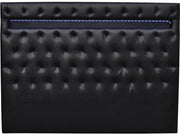 Testiera con LED "Déco"  - Per letto 140 x 190 cm - Nero