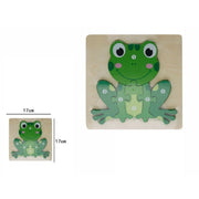 Trade Shop - Puzzle 3d In Legno Forma Di Rana Educativo Colorato Gioco Bambini Imparare 07316 -