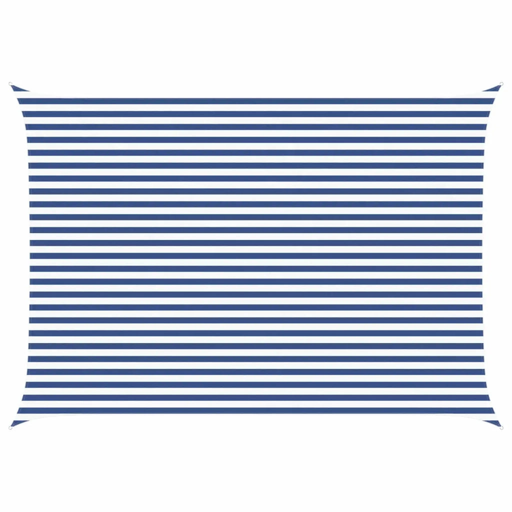 Vela da ombra solare-Telo Ombra-Vela Ombreggiante-Parasole a Vela Blu e Bianco 5 ¡Á 3,5 m