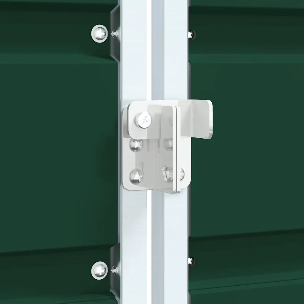 Copribidone con Ruote per 2 Bidoni Verde 144x81x113 cm Acciaio CFW7438769