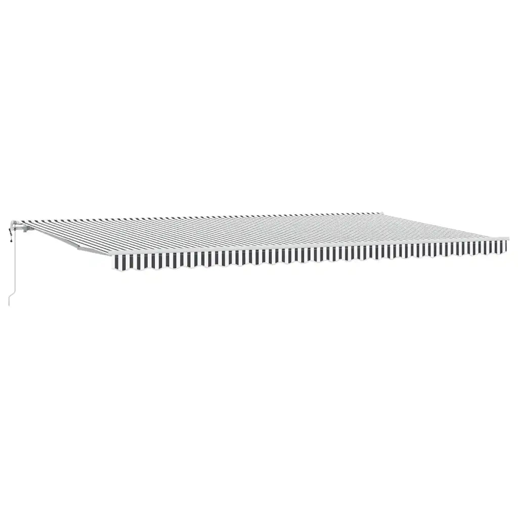 Tenda Sole Retrattile Automatica 600x300 cm Antracite e Bianco 3310242